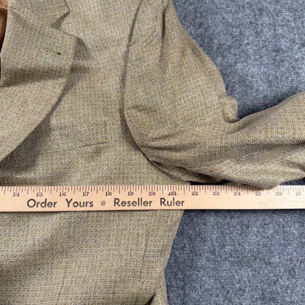 Jos A Bank Sport Coat Mens 41R Tan 100% Silk Blazer Signature Collection Luxury